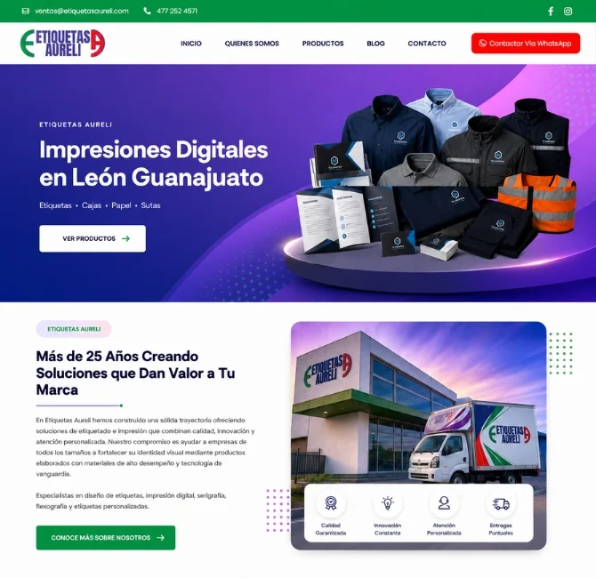 Diseño web para comercios