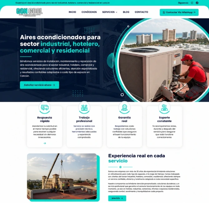Sitio web de comercialización industrial